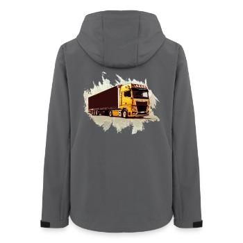TRUCK - Women’s Recycled Softshell Jacket by Stanley/Stella - anthracite - Back - AI Model Female 172 light (172cm)