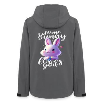 mignon lapin de Pâques vous aime - Veste softshell femme recyclée Stanley/Stella - charbon - Dos - AI Model Female 172 light (172cm)
