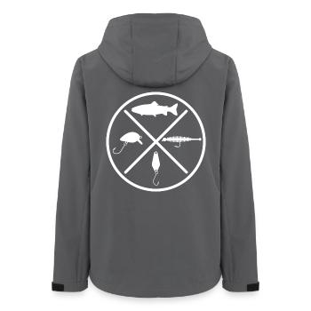 Trout lures - Women’s Recycled Softshell Jacket by Stanley/Stella - anthracite - Back - AI Model Female 172 light (172cm)