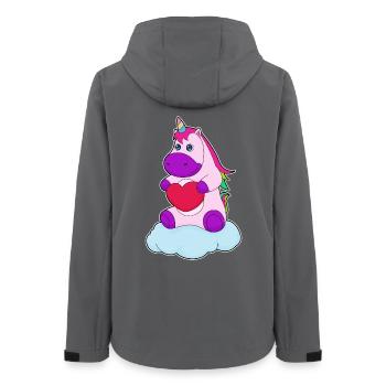 Cœur de licorne - Veste softshell femme recyclée Stanley/Stella - charbon - Dos - AI Model Female 172 light (172cm)
