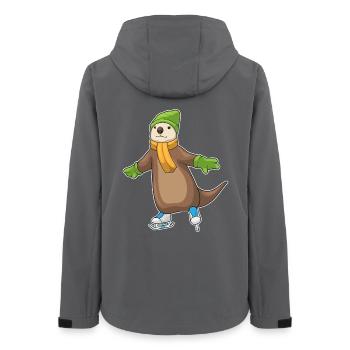 Otter Eislaufen Schlittschuhe - Frauen Recycelte Softshelljacke von Stanley/Stella - Anthrazit - Hinten - AI Model Female 172 light (172cm)