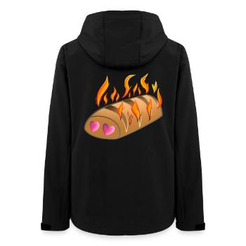 Die Liebe zu einer heißen Brioche! Von Pousse2Bamboo ! - Frauen Recycelte Softshelljacke von Stanley/Stella - Schwarz - Hinten - AI Model Female 172 light (172cm)
