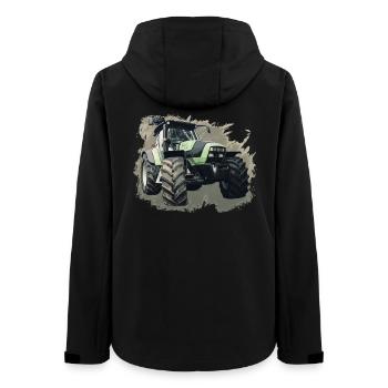 Agrotron K 110 - Frauen Recycelte Softshelljacke von Stanley/Stella - Schwarz - Hinten - AI Model Female 172 light (172cm)