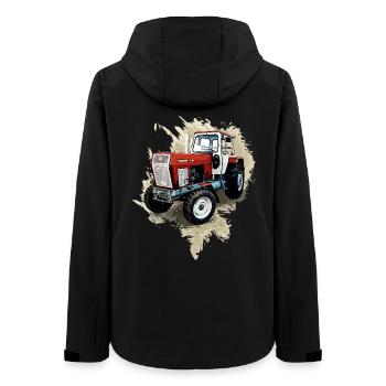 Fortschritt Tractor ZT 300 - Women’s Recycled Softshell Jacket by Stanley/Stella - black - Back - AI Model Female 172 light (172cm)