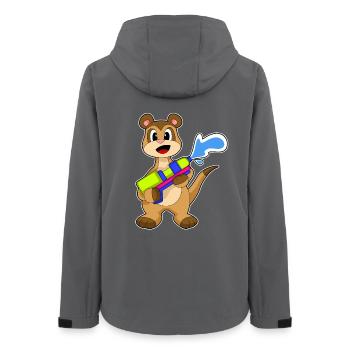 Meerkat Water Gun - Women’s Recycled Softshell Jacket by Stanley/Stella - anthracite - Back - AI Model Female 172 light (172cm)