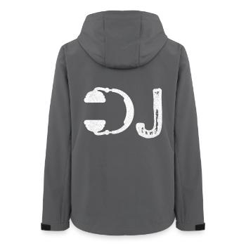 DJ Headphone Shirt I Heart Being A DJs Party Tee - Frauen Recycelte Softshelljacke von Stanley/Stella - Anthrazit - Hinten - AI Model Female 172 light (172cm)