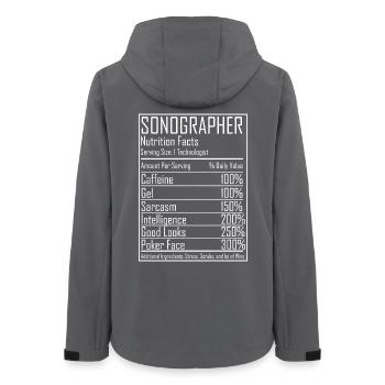 Ultrasound Tech Sonographer Radiology Nutrition - Frauen Recycelte Softshelljacke von Stanley/Stella - Anthrazit - Hinten - AI Model Female 172 light (172cm)