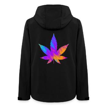 Cannabis Leaf | Hemp Leaf Colorful - Women’s Recycled Softshell Jacket by Stanley/Stella - black - Back - AI Model Female 172 light (172cm)