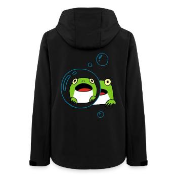 Kawaii frog - Women’s Recycled Softshell Jacket by Stanley/Stella - black - Back - AI Model Female 172 light (172cm)