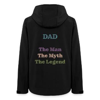 Papa The Legend Father's Day Gift - Women’s Recycled Softshell Jacket by Stanley/Stella - black - Back - AI Model Female 172 light (172cm)