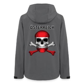 Skull Jolly Roger Pirate Flag Oesterreich R6Z - Women’s Recycled Softshell Jacket by Stanley/Stella - anthracite - Back - AI Model Female 172 light (172cm)