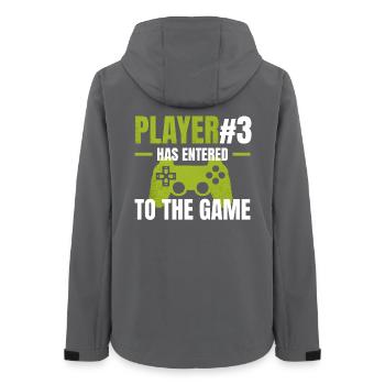 Spieler 3 Betritt Das Spiel - Frauen Recycelte Softshelljacke von Stanley/Stella - Anthrazit - Hinten - AI Model Female 172 light (172cm)