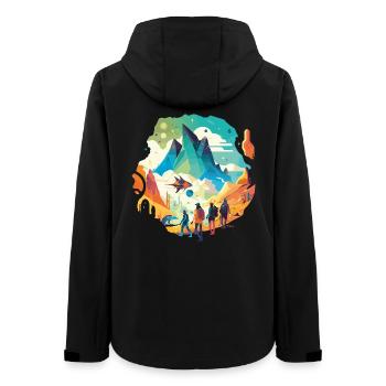 Voyage au centre de la Terre - Veste softshell femme recyclée Stanley/Stella - noir - Dos - AI Model Female 172 light (172cm)