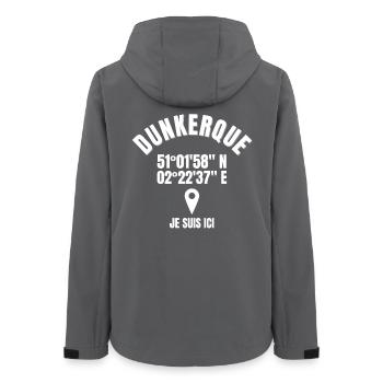 Dunkerque, Nord-Pas-De-Calais, Dunkerquois - Veste softshell femme recyclée Stanley/Stella - charbon - Dos - AI Model Female 172 light (172cm)