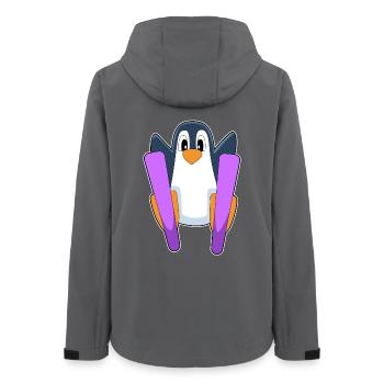 Penguin Skier Ski - Veste softshell femme recyclée Stanley/Stella - charbon - Dos - AI Model Female 172 light (172cm)
