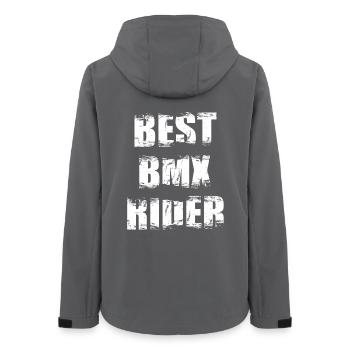 BMX Radfahrer Spruch - Frauen Recycelte Softshelljacke von Stanley/Stella - Anthrazit - Hinten - AI Model Female 172 light (172cm)