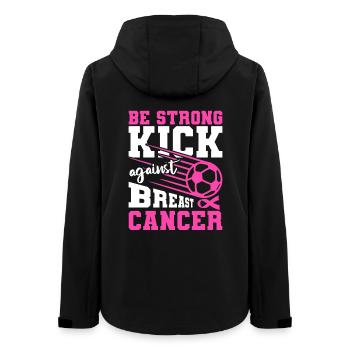 Breast Cancer Football - Women’s Recycled Softshell Jacket by Stanley/Stella - black - Back - AI Model Female 172 light (172cm)