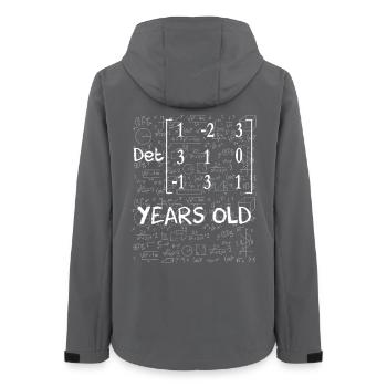 37th birthday 37 years matrix determinant - Women’s Recycled Softshell Jacket by Stanley/Stella - anthracite - Back - AI Model Female 172 light (172cm)