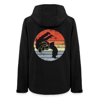 Judo Kämpfer Skizze - Frauen Recycelte Softshelljacke von Stanley/Stella - Schwarz - Hinten - AI Model Female 172 light (172cm)