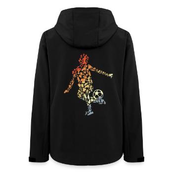 Fußballspieler Skizze - Frauen Recycelte Softshelljacke von Stanley/Stella - Schwarz - Hinten - AI Model Female 172 light (172cm)