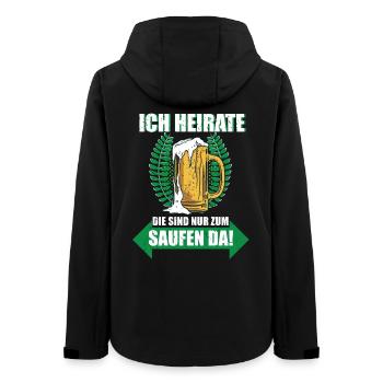 JGA Junggesellenabschied Bräutigam Hochzeit Bier - Frauen Recycelte Softshelljacke von Stanley/Stella - Schwarz - Hinten - AI Model Female 172 light (172cm)