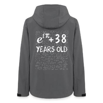 37. Geburtstag 37 Jahre - Frauen Recycelte Softshelljacke von Stanley/Stella - Anthrazit - Hinten - AI Model Female 172 light (172cm)