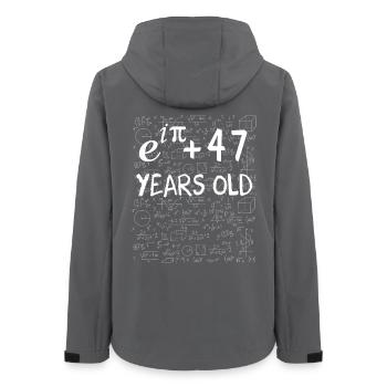 46. Geburtstag 46 Jahre Euler - Frauen Recycelte Softshelljacke von Stanley/Stella - Anthrazit - Hinten - AI Model Female 172 light (172cm)