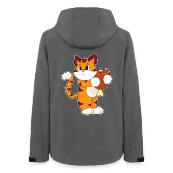 Tiger Fleisch - Frauen Recycelte Softshelljacke von Stanley/Stella - Anthrazit - Hinten - AI Model Female 172 light (172cm)