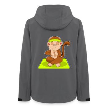 Monkey Yoga Fitness Gymnastics - Women’s Recycled Softshell Jacket by Stanley/Stella - anthracite - Back - AI Model Female 172 light (172cm)