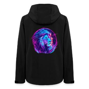Löwe Vaporwave EDM - Frauen Recycelte Softshelljacke von Stanley/Stella - Schwarz - Hinten - AI Model Female 172 light (172cm)