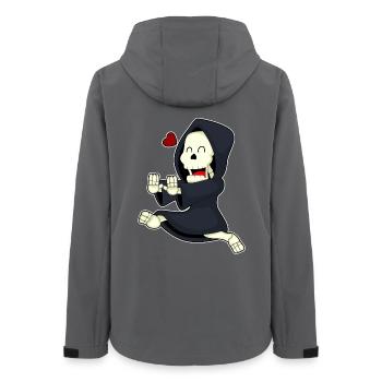 Skeleton Jogger Jogging Sport - Women’s Recycled Softshell Jacket by Stanley/Stella - anthracite - Back - AI Model Female 172 light (172cm)