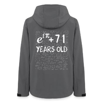 70e anniversaire 70 ans Euler Identité cadeau math - Veste softshell femme recyclée Stanley/Stella - charbon - Dos - AI Model Female 172 light (172cm)