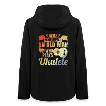Ukulele Grandfather - Women’s Recycled Softshell Jacket by Stanley/Stella - black - Back - AI Model Female 172 light (172cm)