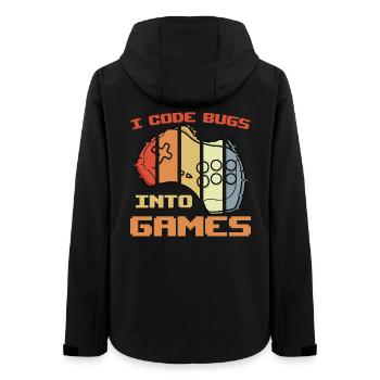 Game programmer joke - Women’s Recycled Softshell Jacket by Stanley/Stella - black - Back - AI Model Female 172 light (172cm)