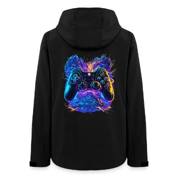 Manette de jeu Graffiti Neon Colors - Veste softshell femme recyclée Stanley/Stella - noir - Dos - AI Model Female 172 light (172cm)