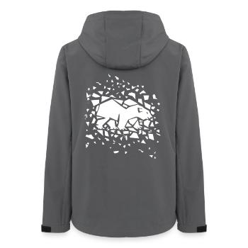 Ours polaire 2 - Veste softshell femme recyclée Stanley/Stella - charbon - Dos - AI Model Female 172 light (172cm)