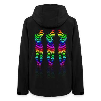 CSD 3girl friends lbgtq + gay rainbow party lesbian - Veste softshell femme recyclée Stanley/Stella - noir - Dos - AI Model Female 172 light (172cm)