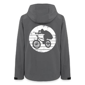 BMX Radfahrer - Frauen Recycelte Softshelljacke von Stanley/Stella - Anthrazit - Hinten - AI Model Female 172 light (172cm)
