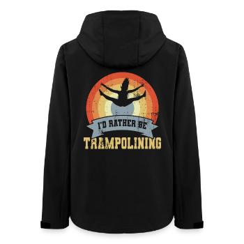 Trampolin Spruch - Frauen Recycelte Softshelljacke von Stanley/Stella - Schwarz - Hinten - AI Model Female 172 light (172cm)