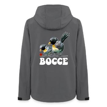 Bocce Player Saying Ball Bird with Jack Bocci - Women’s Recycled Softshell Jacket by Stanley/Stella - anthracite - Back - AI Model Female 172 light (172cm)