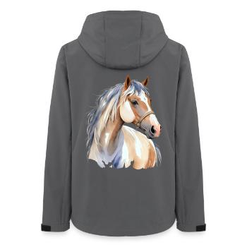 Cheval de peinture - Veste softshell femme recyclée Stanley/Stella - charbon - Dos - AI Model Female 172 light (172cm)