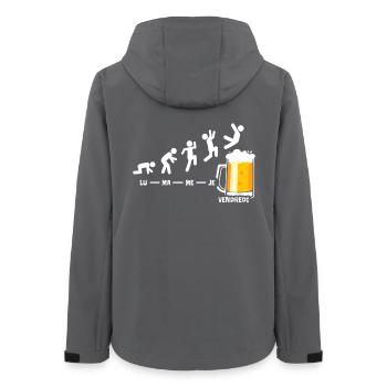 Bière Semaine Vendredi Week-end Fin De La Biere - Veste softshell femme recyclée Stanley/Stella - charbon - Dos - AI Model Female 172 light (172cm)