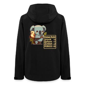 Koala mignon infligeant des dégâts avec des spectacles d’oiseaux - Veste softshell femme recyclée Stanley/Stella - noir - Dos - AI Model Female 172 light (172cm)