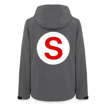 Auto, Seniorenaufkleber an Bord - Frauen Recycelte Softshelljacke von Stanley/Stella - Anthrazit - Hinten - AI Model Female 172 light (172cm)