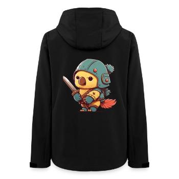 Oiseau en tenue de guerrier - Veste softshell femme recyclée Stanley/Stella - noir - Dos - AI Model Female 172 light (172cm)