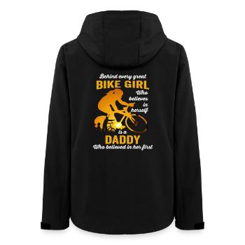 Bike Girl - Frauen Recycelte Softshelljacke von Stanley/Stella - Schwarz - Hinten - AI Model Female 172 light (172cm)