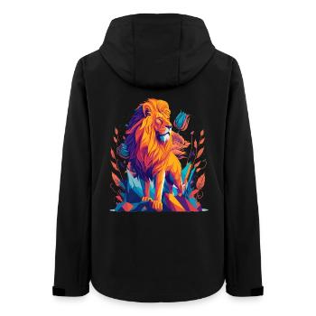 Polygone du Lion majestueux - Veste softshell femme recyclée Stanley/Stella - noir - Dos - AI Model Female 172 light (172cm)