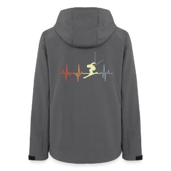 Skier palpitations ECG - Women’s Recycled Softshell Jacket by Stanley/Stella - anthracite - Back - AI Model Female 172 light (172cm)