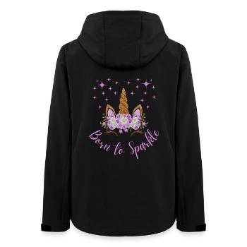 Born to sparkle - Unicorn Graphic Tee - Frauen Recycelte Softshelljacke von Stanley/Stella - Schwarz - Hinten - AI Model Female 172 light (172cm)