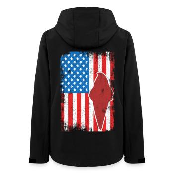 Eiscreme 4. Juli USA - Frauen Recycelte Softshelljacke von Stanley/Stella - Schwarz - Hinten - AI Model Female 172 light (172cm)